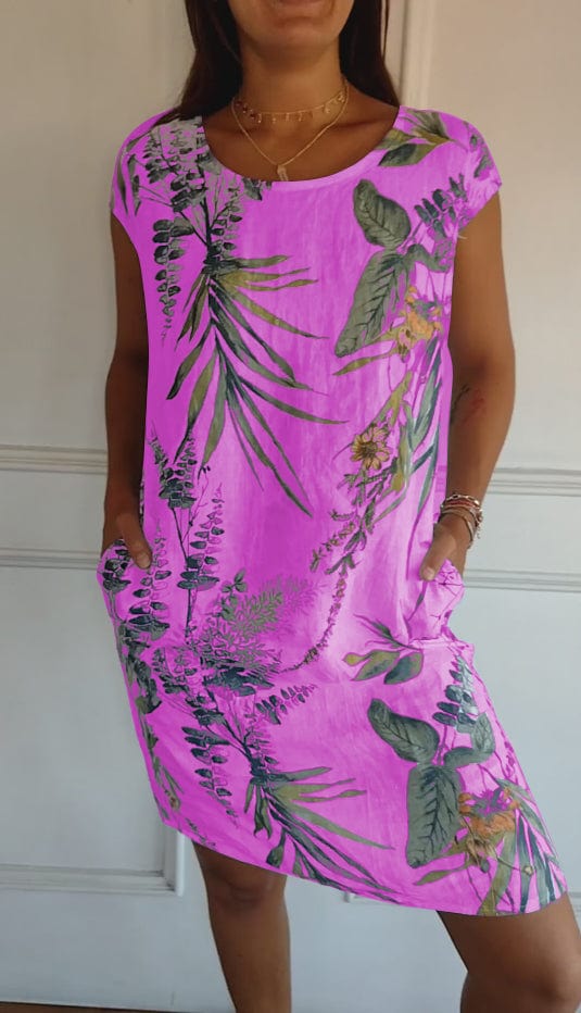 Leichtes Sommerkleid für Damen, bequem u. stilvoll, in verschiedenen Farben, atmungsaktive Baumwolle.