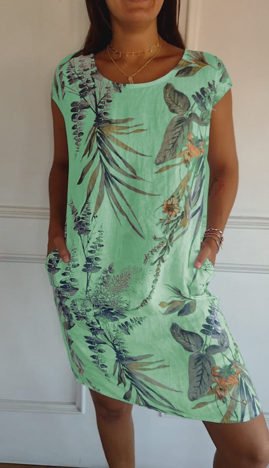 Leichtes Sommerkleid für Damen, bequem u. stilvoll, in verschiedenen Farben, atmungsaktive Baumwolle.