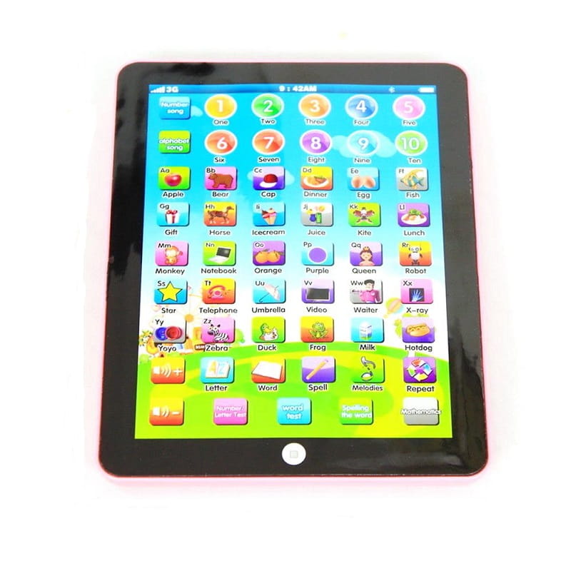 "Lern-Tablet für Kinder, 7,5 Zoll mit buntem Display, interaktiven Sounds und robustem ABS-Gehäuse, ideal für Kleinkinder."