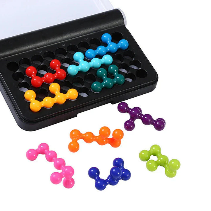 "Leuchtendes 3D-Puzzle-Brettspiel mit Pyramiden-Design, 120 Aufgaben für kognitive Entwicklung und Lernspaß für Kinder."