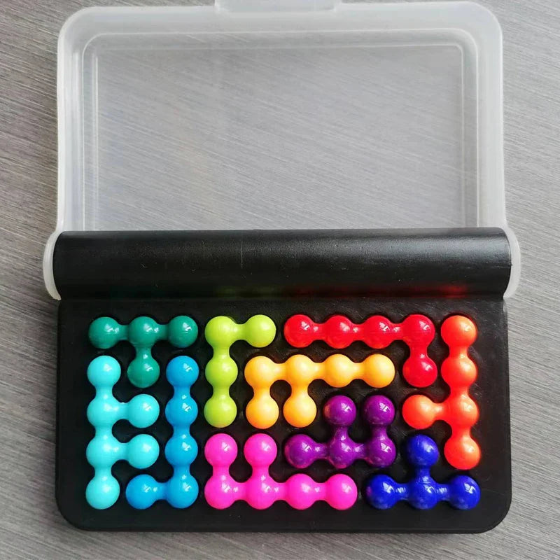 "Leuchtendes 3D-Puzzle-Brettspiel mit Pyramiden-Design, 120 Aufgaben für kognitive Entwicklung und Lernspaß für Kinder."