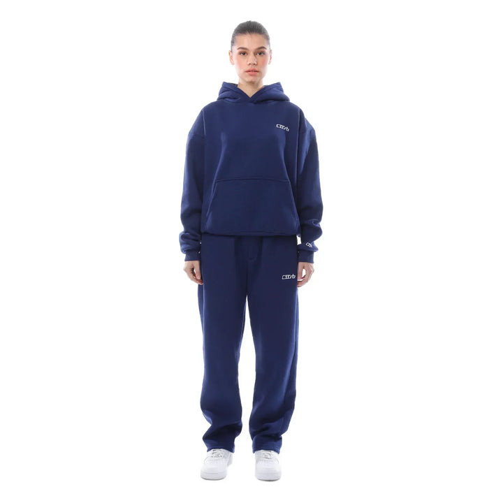 "Lounge Set Blau, bequemes Damen-Outfit, vielseitig tragbar, weiches Material, ideal für Zuhause und unterwegs."