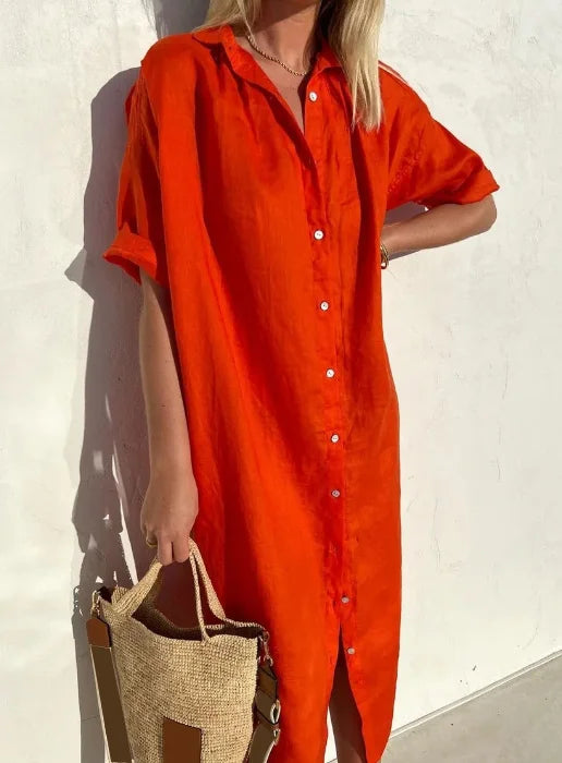 "Luftiges Damen-Hemdkleid in modischen Farben, elegantes Design, bequem und vielseitig für jeden Anlass."