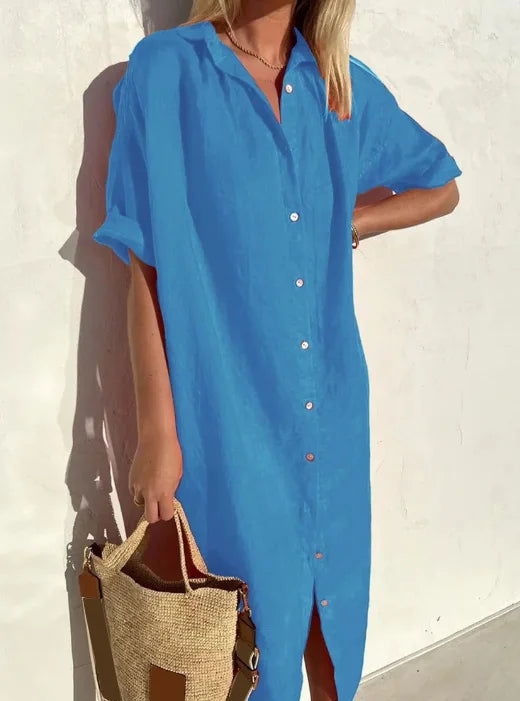 "Luftiges Damen-Hemdkleid in modischen Farben, elegantes Design, bequem und vielseitig für jeden Anlass."