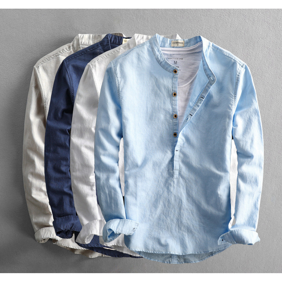 "Luftiges Herrenhemd, leicht und atmungsaktiv, klassisches Design, ideal für warme Sommertage und vielseitiges Styling."