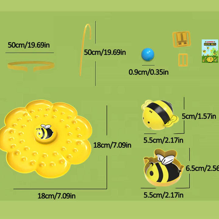 "Lustiges Bienenchaos Geschicklichkeitsspiel: bunte Kugeln sammeln mit Kopfband, ideal für Kinder und Familie."