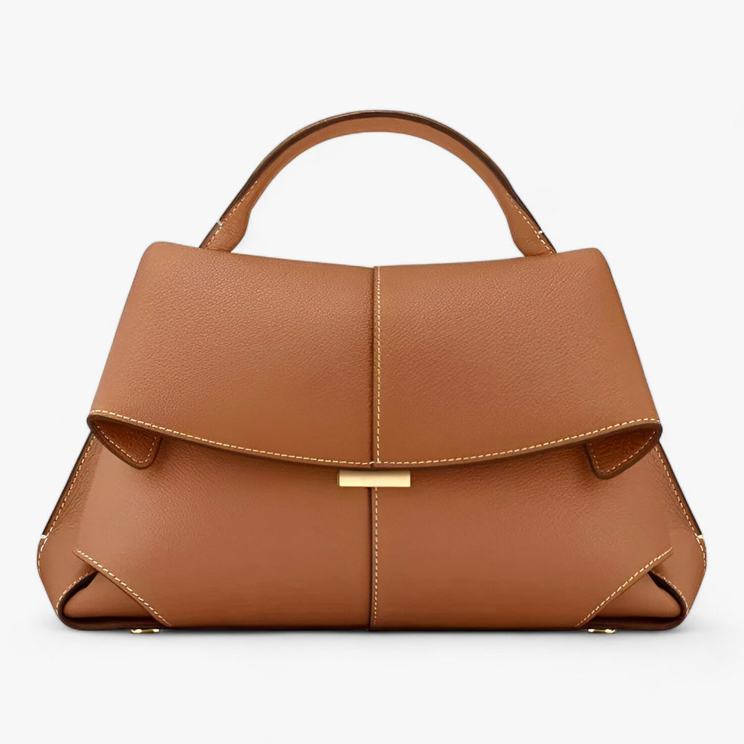Luxuriöse Lederhandtasche für Frauen, elegant französisch inspiriert, Schwarz, Camel, Bordeaux, ideal für Alltag und Anlässe.