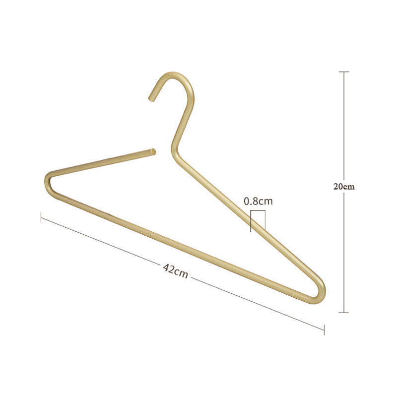 "Luxuriöse Mattgold Kleiderbügel, nahtloses Design, elegante Ordnung im Kleiderschrank, Metall, stilvoll und robust."