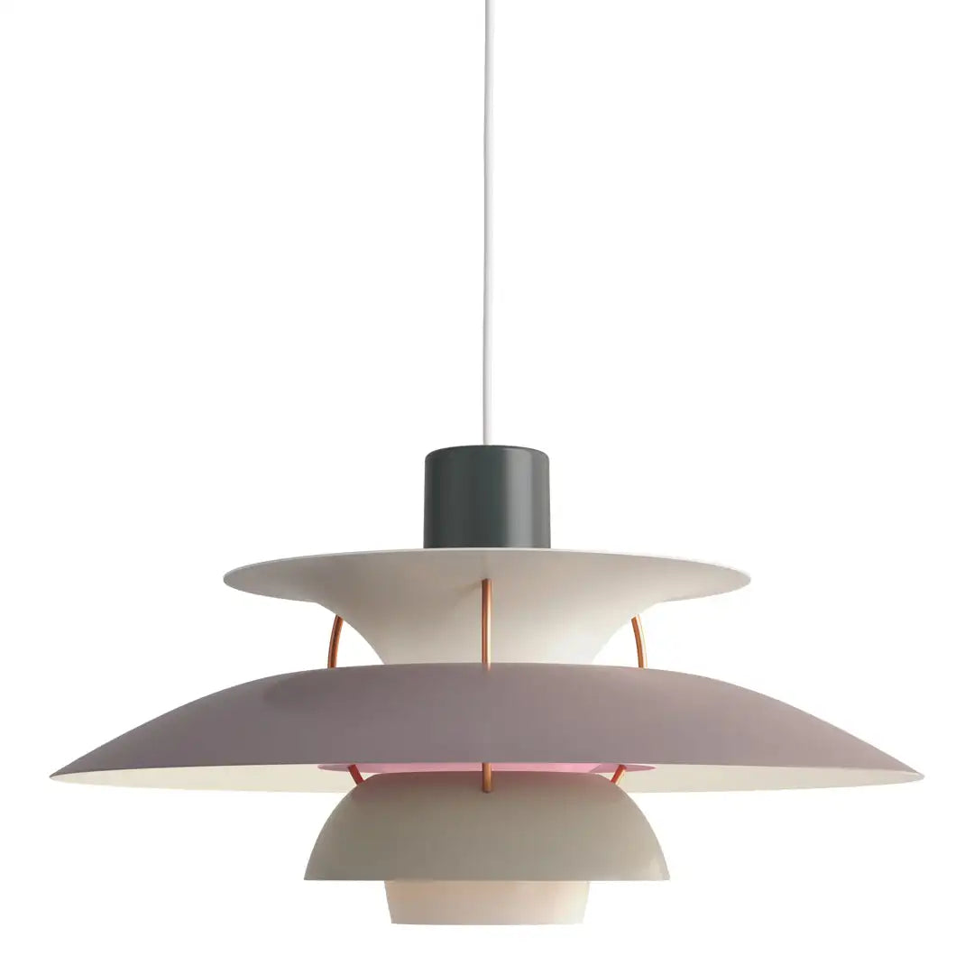 Luxuriöse runde LED-Deckenlampe, modernes Design, schwebend, in Schwarz-Weiß, perfekt für stilvolle Wohnräume.
