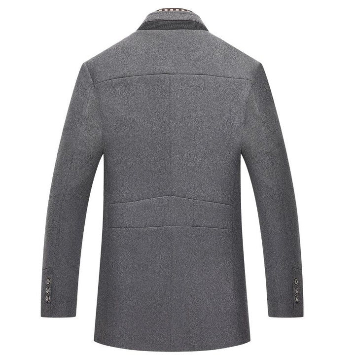 Luxuriöser Herren Wollmantel, klassischer Schnitt, zeitloses Design, reine Wolle, optimale Wärmeisolierung, elegante Silhouet