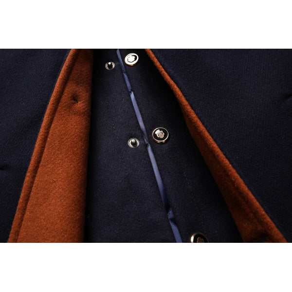 Luxuriöser Herren Wollmantel, klassischer Schnitt, zeitloses Design, reine Wolle, optimale Wärmeisolierung, elegante Silhouet