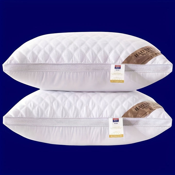 Luxuriöses, formstabiles Kopfkissen in Weiß für ergonomischen Schlaf, ideal für alle Schlafpositionen, waschbar und langlebig