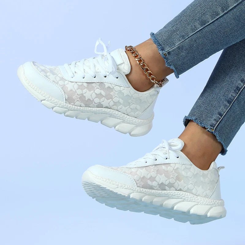 Luxus Damen Sneaker, orthopädisch, komfortabel, mit ergonomischem Design, aus atmungsaktivem Mesh für stilvolle Unterstützung