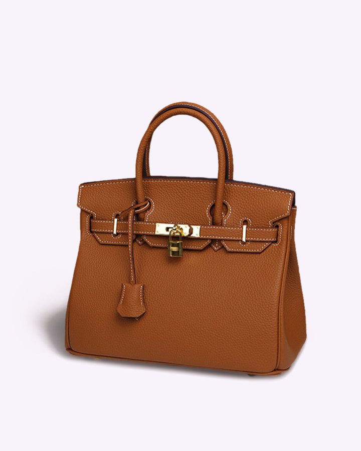 Luxus Lederhandtasche für Damen in Schwarz, elegantes Design, geräumig mit Fächern, abnehmbarer Schulterriemen.