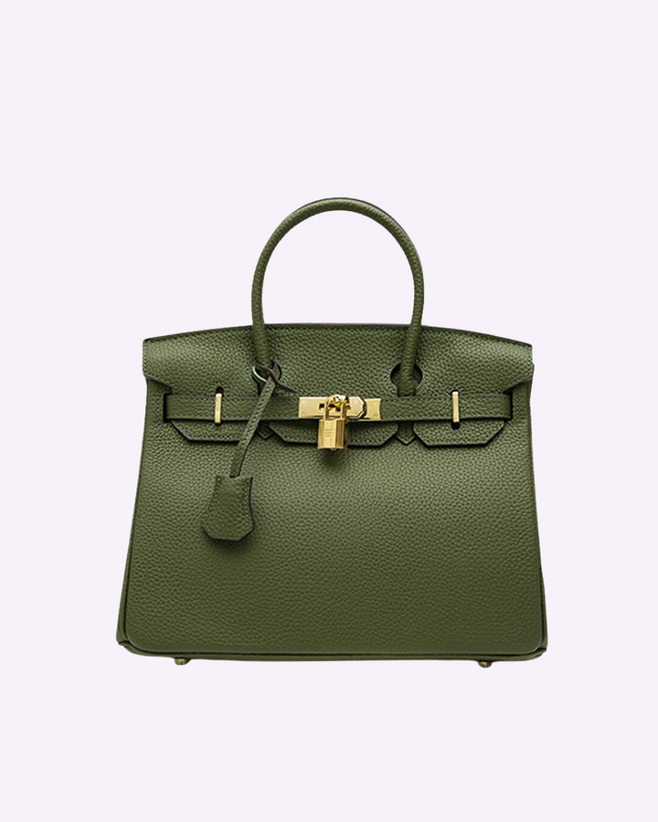Luxus Lederhandtasche für Damen in Schwarz, elegantes Design, geräumig mit Fächern, abnehmbarer Schulterriemen.