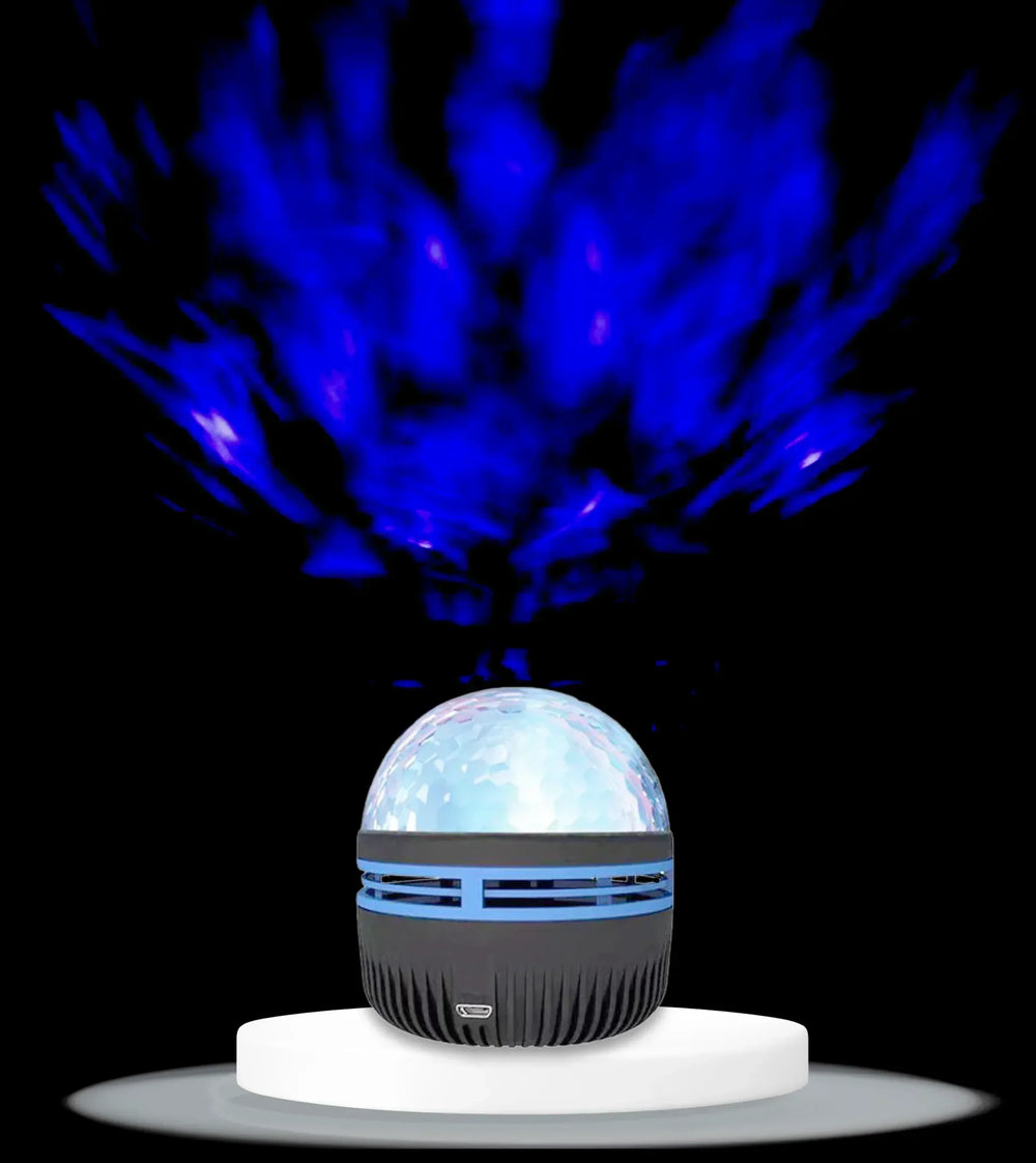 Magische Nordlicht-Projektionslampe, bunte Aurora-Effekte, ideal für Zimmerdekoration und stimmungsvolle Beleuchtung.