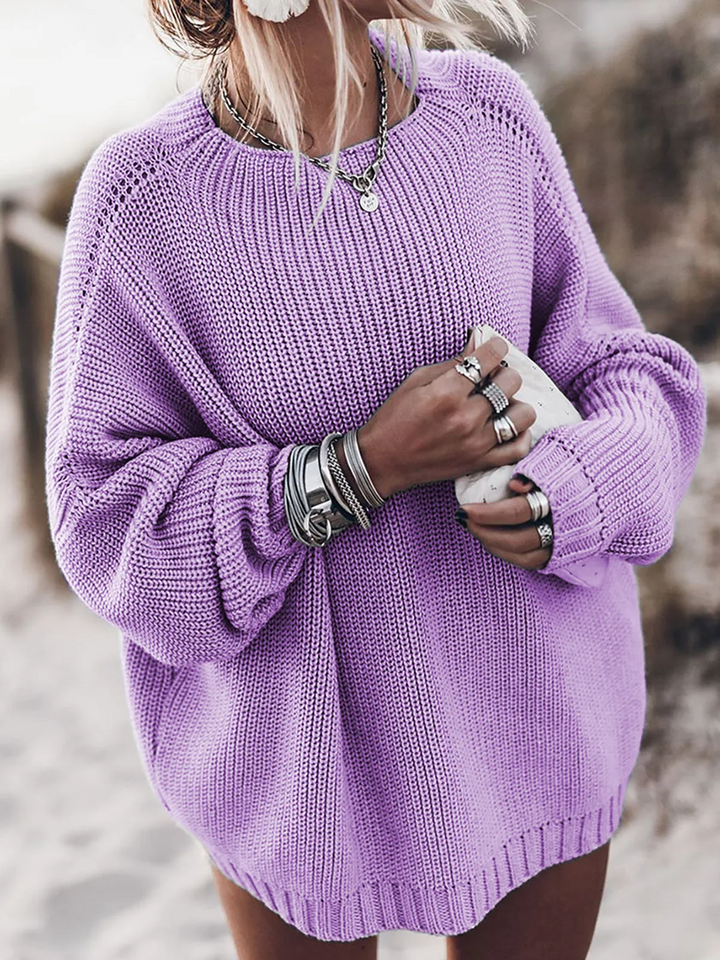 Maritimer Damenpullover, legerer Schnitt, leicht und atmungsaktiv, in Blau mit dezentem Küstenflair für vielseitige Looks.