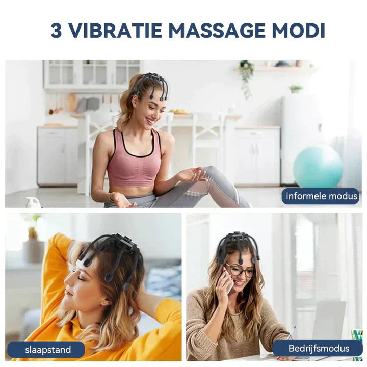 "Massagegerät für Kopfhaut mit sanfter Vibration, kompakt und stilvoll, für tiefe Entspannung und verbesserte Durchblutung."