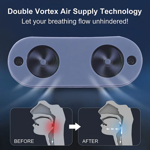 "Micro CPAP Gerät, kompakt mit ergonomischen Ohrstöpseln, ideal für Reisen und leise Schlafapnoe-Therapie, blau-weiß"
