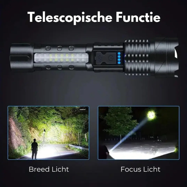 "Militär-Taschenlampe 5000 Lumen, wiederaufladbar, wasserdicht, kompaktes Design, robuste Bauweise, extrem hell"
