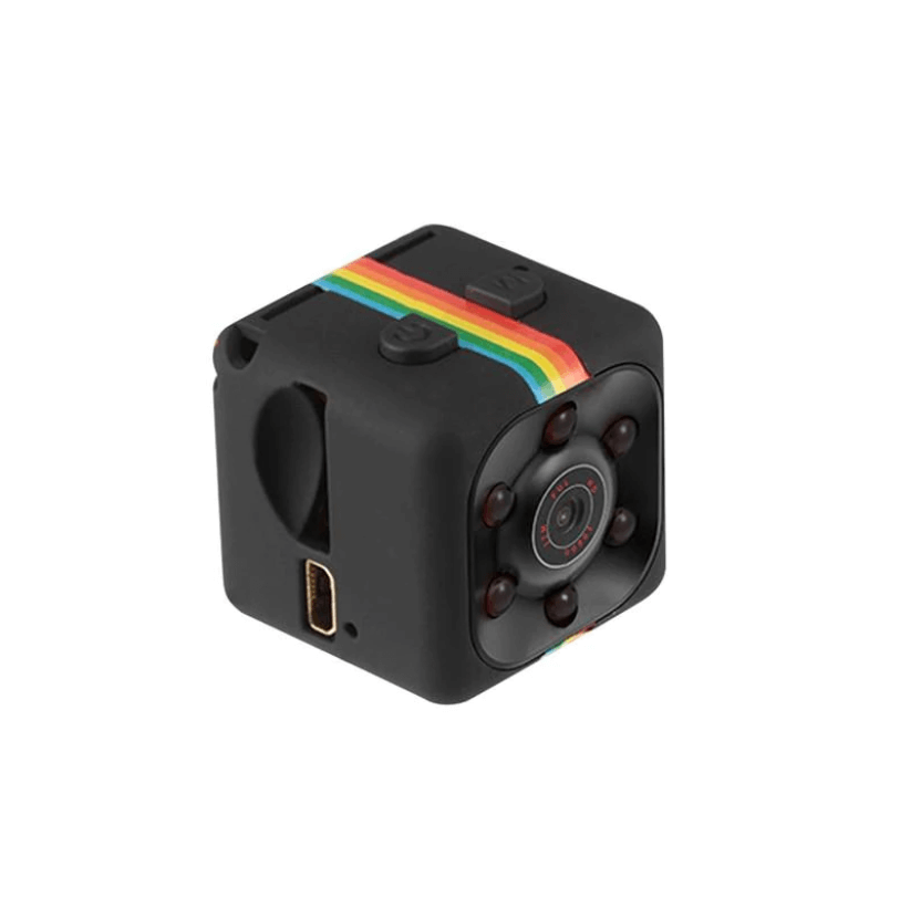 Mini Überwachungskamera 1080p HD, kompakt, mit Nachtsicht, ideal für unauffällige Aufnahmen bei Tag und Nacht.