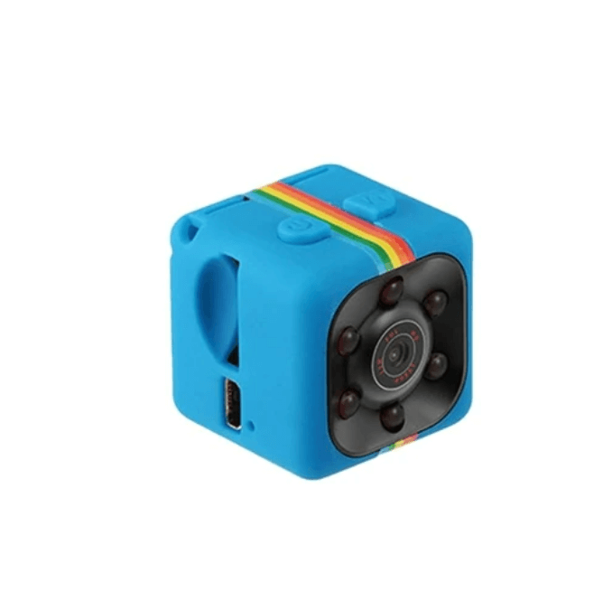 Mini Überwachungskamera 1080p HD, kompakt, mit Nachtsicht, ideal für unauffällige Aufnahmen bei Tag und Nacht.