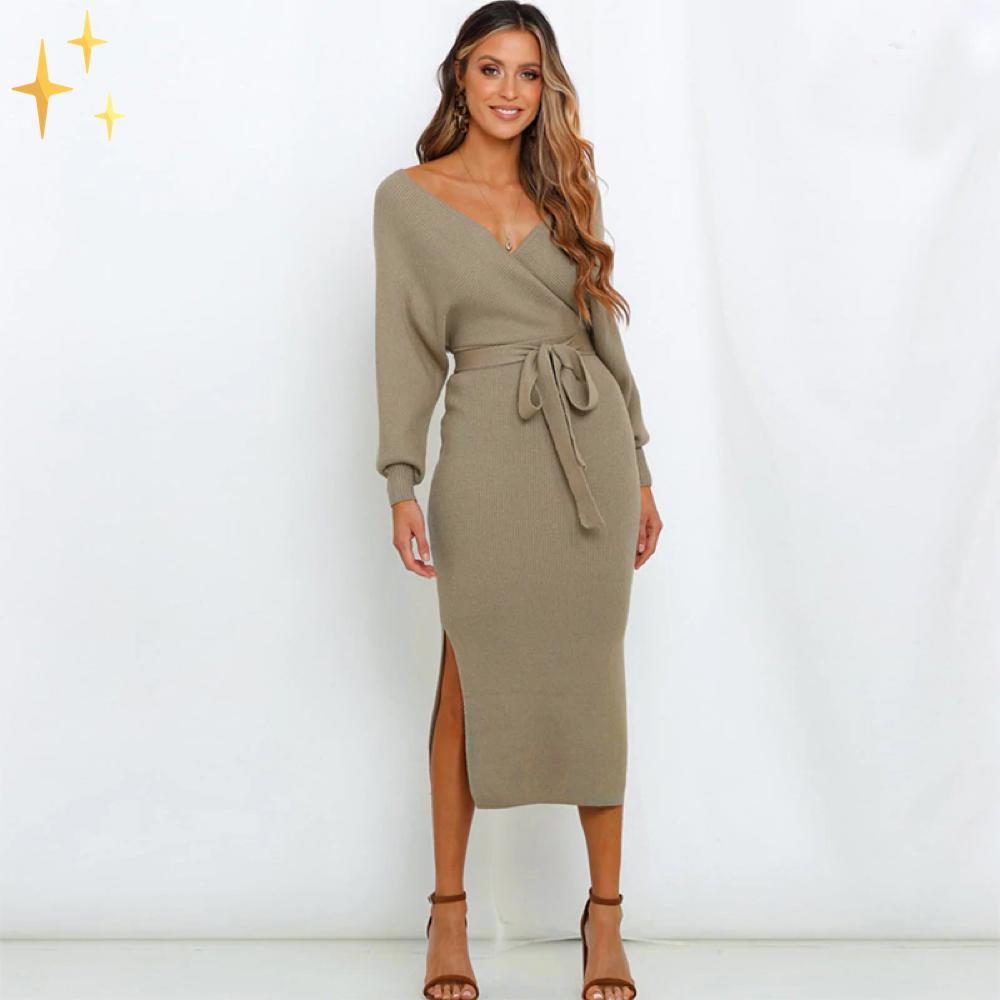 Klassisches Midikleid für Damen