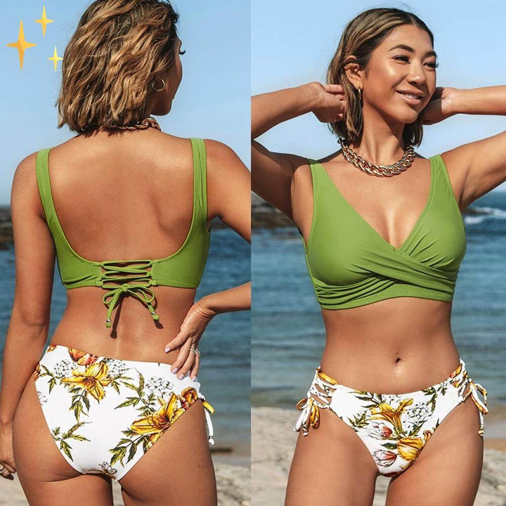 Bikini Set mit Blumenmuster
