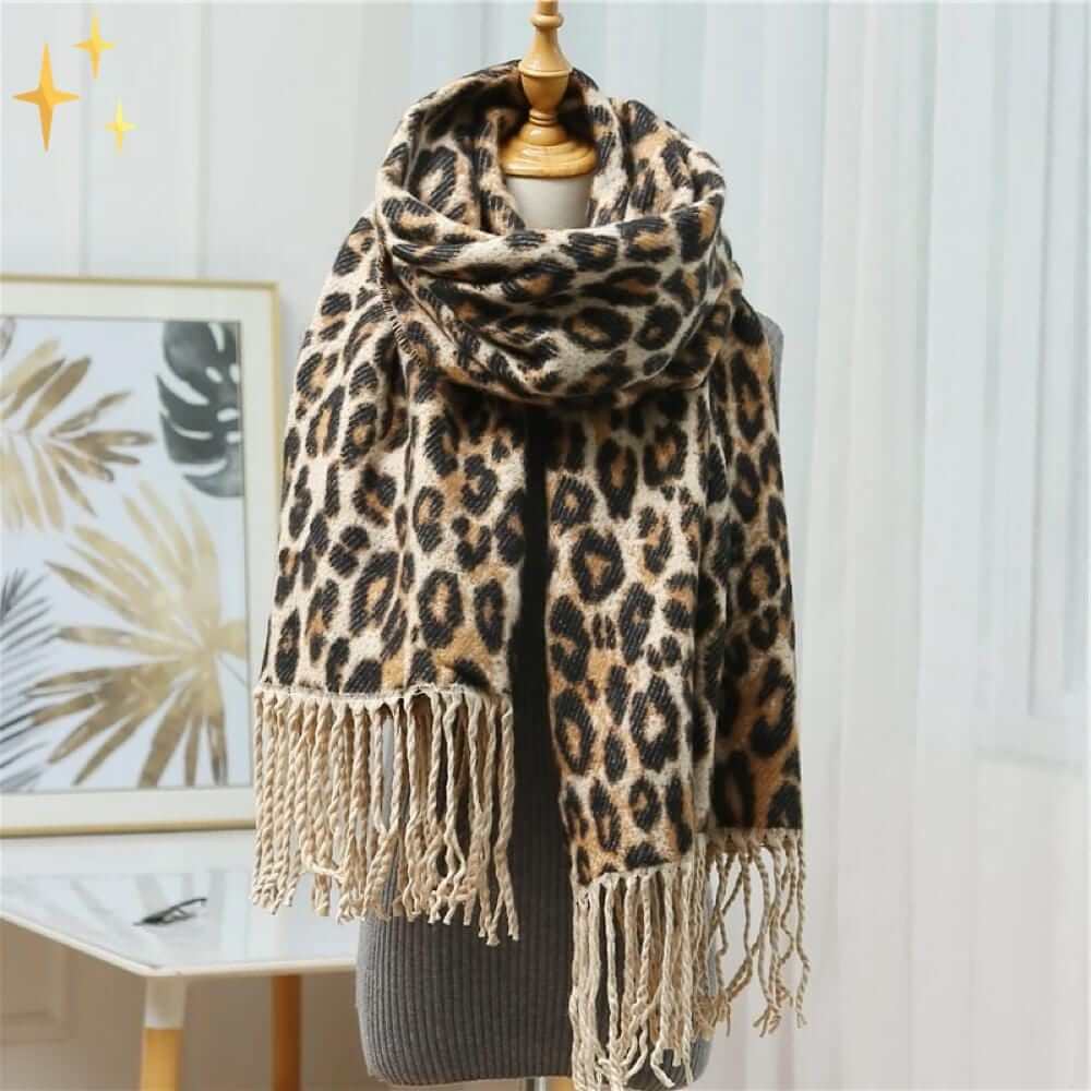 Leopard Print Wollschal