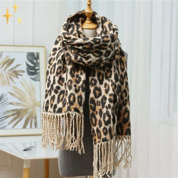 Leopard Print Wollschal