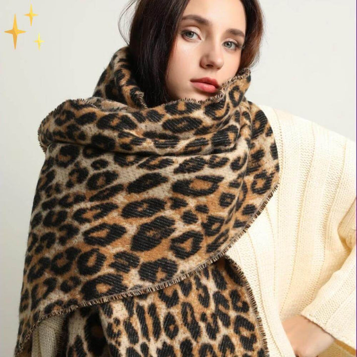 Leopard Print Wollschal