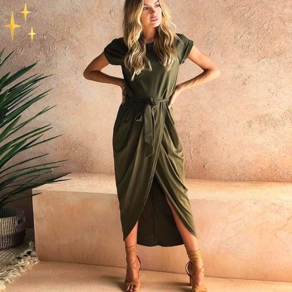 Midi Wickelkleid für den Sommer