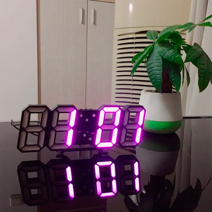 "Moderne 3D LED Wanduhr, dimmbar, minimalistisches Design, vielseitig für Wohnzimmer, Büro und Schlafzimmer einsetzbar"
