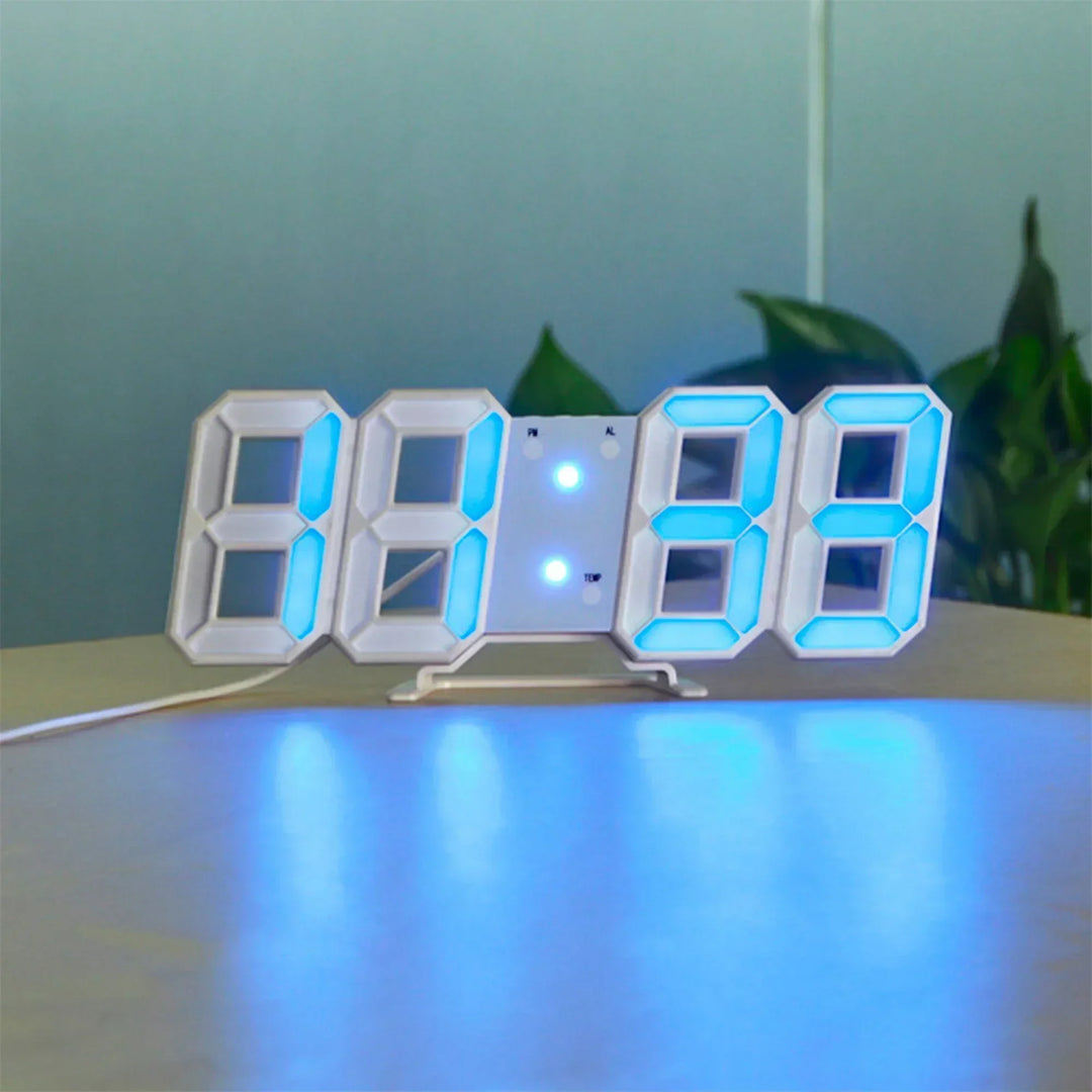 "Moderne 3D LED Wanduhr, dimmbar, minimalistisches Design, vielseitig für Wohnzimmer, Büro und Schlafzimmer einsetzbar"