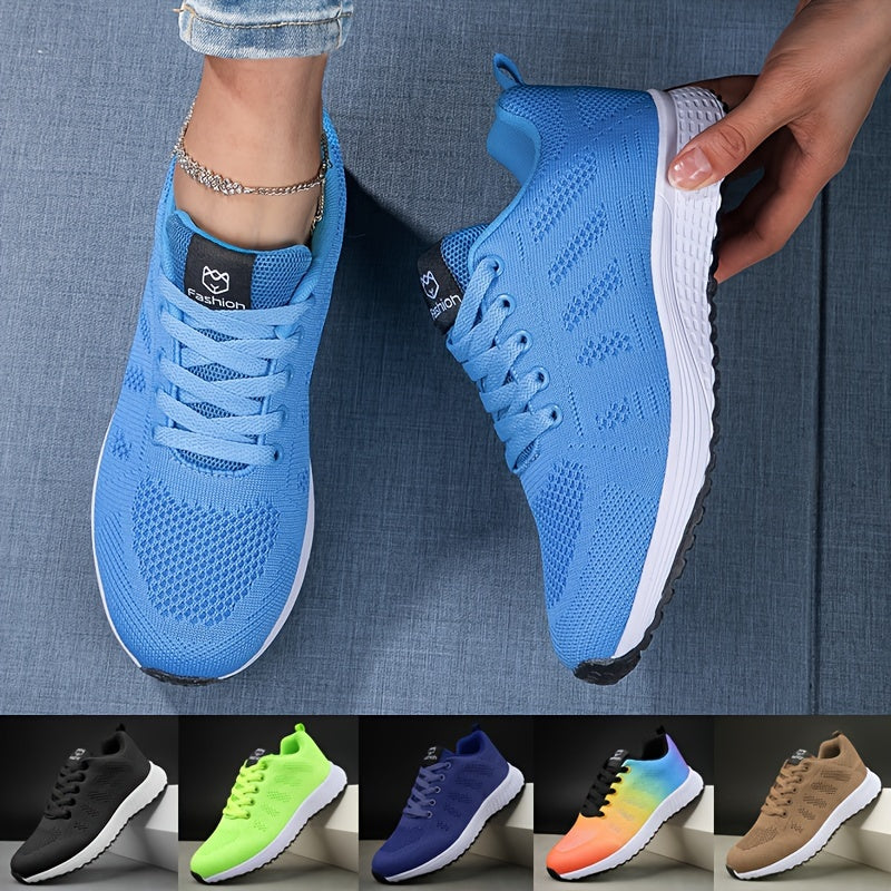 "Moderne atmungsaktive Damen-Sneaker, ideal für Freizeit und Sport, mit sicherem Schnürverschluss in Weißgrau."