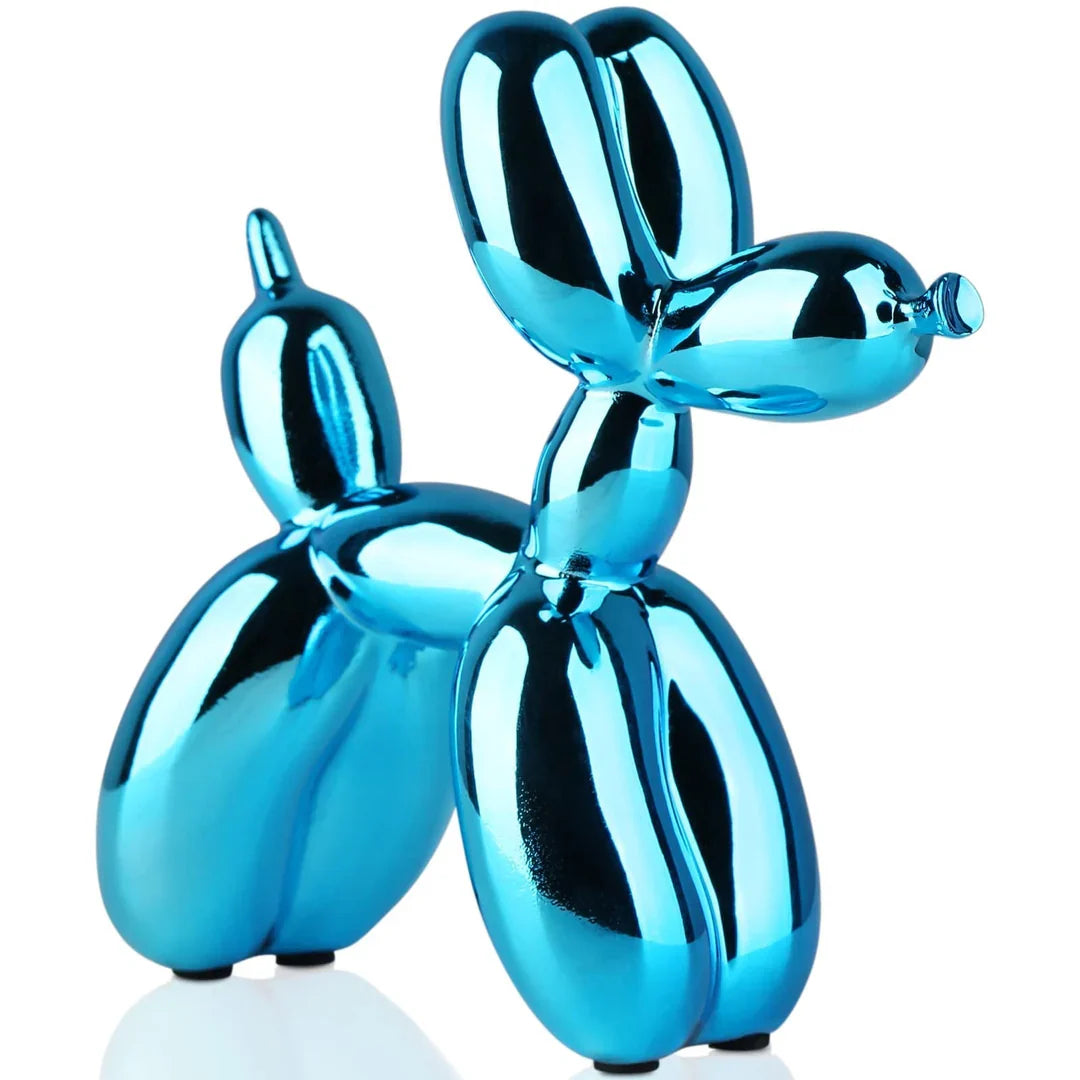 "Moderne Ballon-Tier Skulptur: glänzende reflektierende Oberfläche, kreative Home & Decoration, spielerische Eleganz"