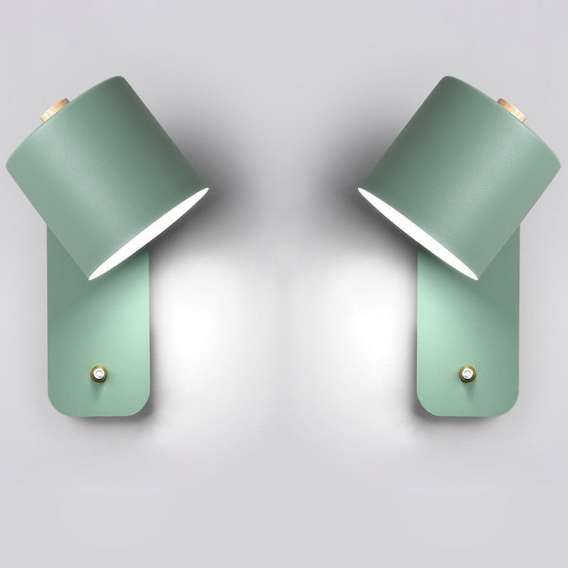 "Moderne graue LED Wandlampe mit Schalter, elegantes Design, ideal für stilvolle Innenbeleuchtung"