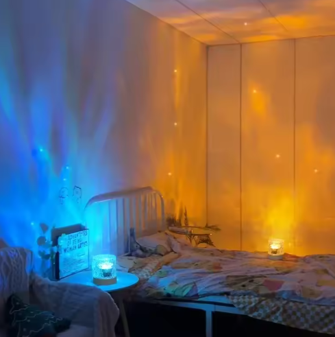 "Moderne kabellose LED-Stimmungsleuchte, RGB-Farben, Fernsteuerung, USB-Ladung, flexibles Design ohne Kabel"