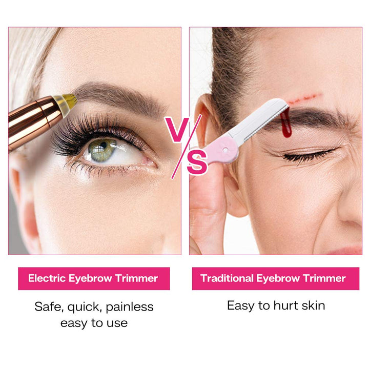 "Moderner, kompakter Augenbrauen Trimmer für präzise, schmerzfreie Gesichtspflege mit USB-Aufladung, ideal für unterwegs."