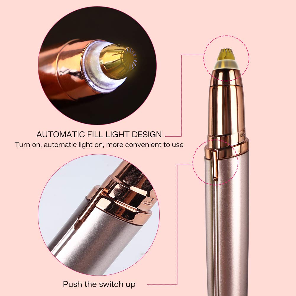 "Moderner, kompakter Augenbrauen Trimmer für präzise, schmerzfreie Gesichtspflege mit USB-Aufladung, ideal für unterwegs."