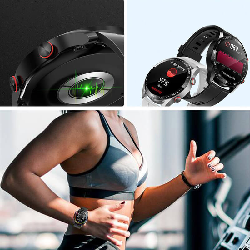 "Multifunktionale Smartwatch mit 1,45-Zoll-Display, bietet Blutzucker- und Herzüberwachung; ideal für Gesundheitsbewusste."