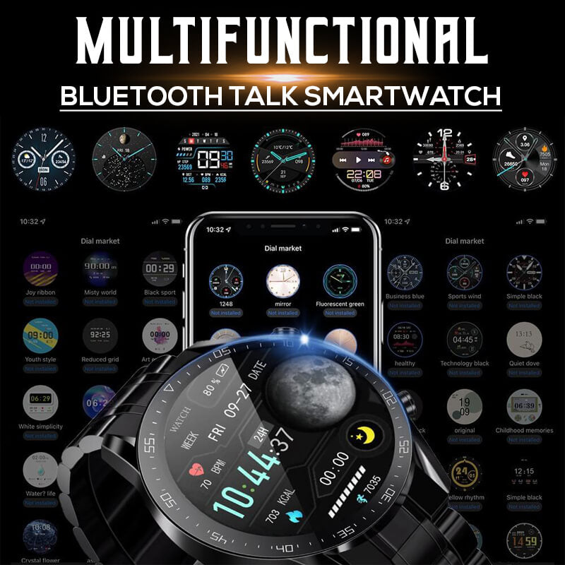 "Multifunktionale Smartwatch mit 1,45-Zoll-Display, bietet Blutzucker- und Herzüberwachung; ideal für Gesundheitsbewusste."