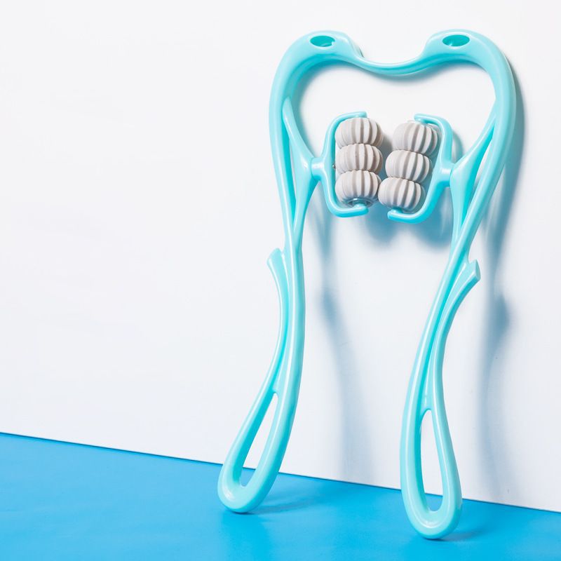 "Nackenmassageroller, ergonomisches Design, lindert Nacken- und Schulterschmerzen, ideal für Zuhause & unterwegs"
