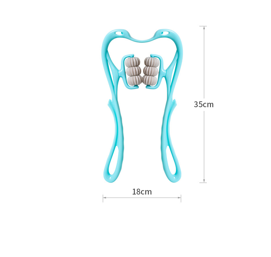 "Nackenmassageroller, ergonomisches Design, lindert Nacken- und Schulterschmerzen, ideal für Zuhause & unterwegs"