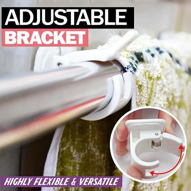 "Nagelfreie, flexible Stangenhalter an Wand, verstellbar, transparent, bis 8 KG Tragkraft, ohne Bohren"