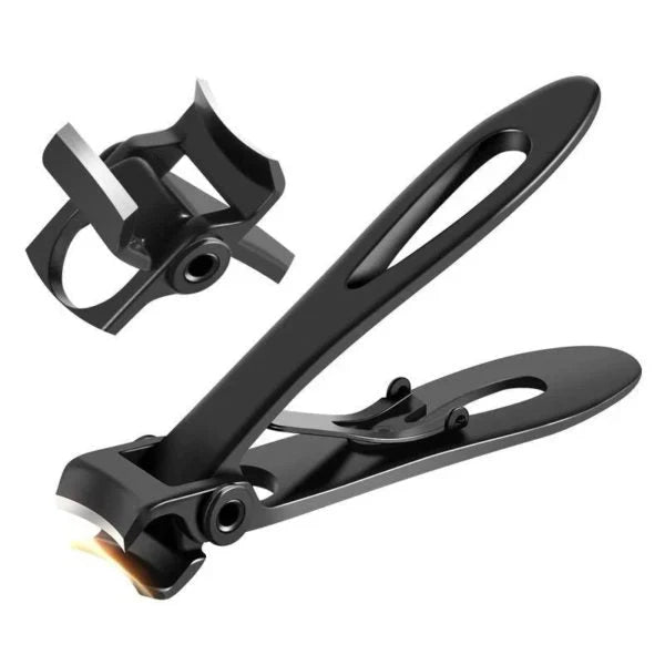 "Nagelknipser aus Edelstahl, ergonomisch, gebogene Klinge, ideal für dicke Nägel, präzise und langlebig."