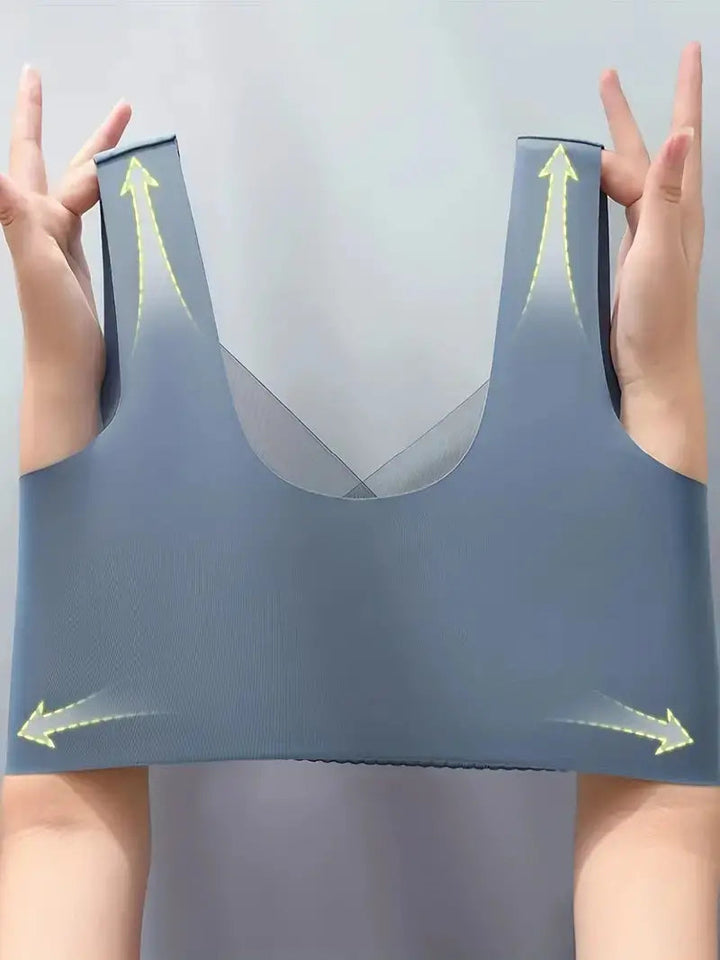 "Nahtloser Komfort-BH für Damen, erhältlich in Beige, Grau, Kaffee, Marineblau, Schwarz – glattes Design ohne Nähte"