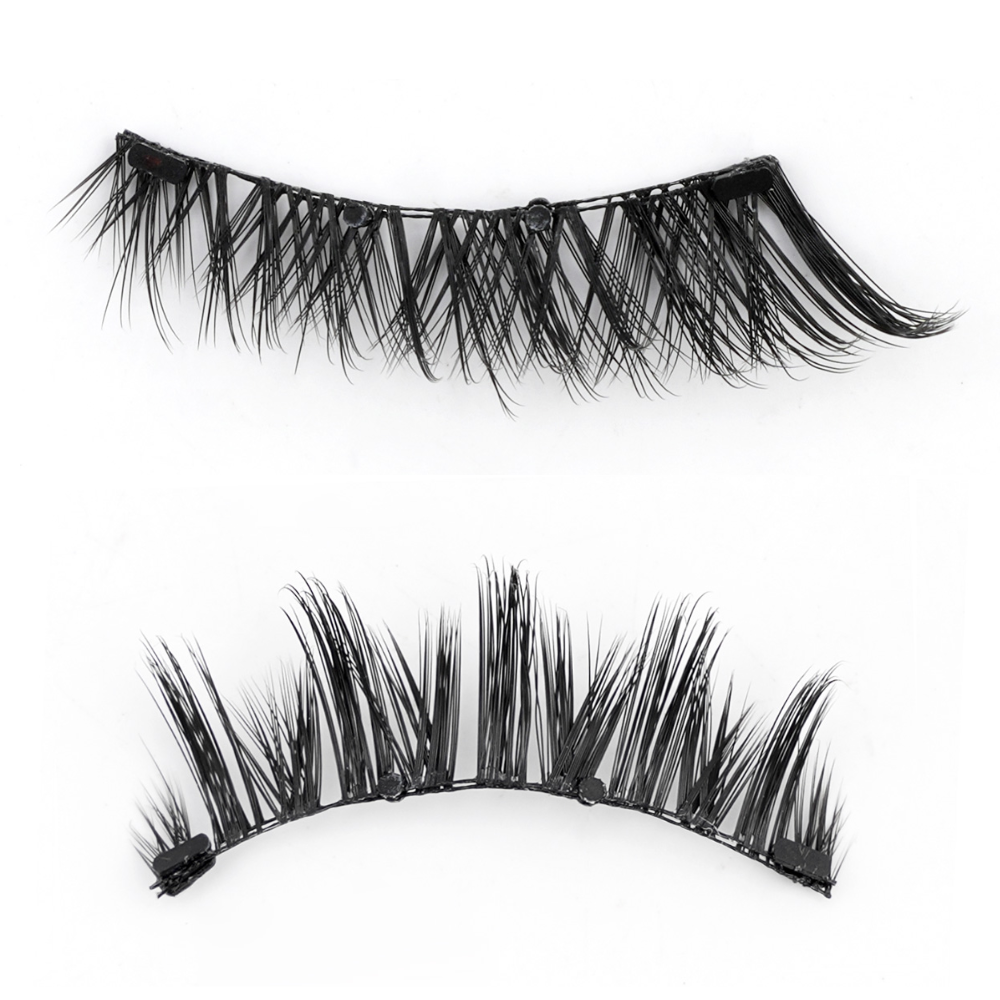 "Natürliche, wiederverwendbare magnetische Wimpern mit voluminösem 3D-Design für mühelosen, eleganten Look."