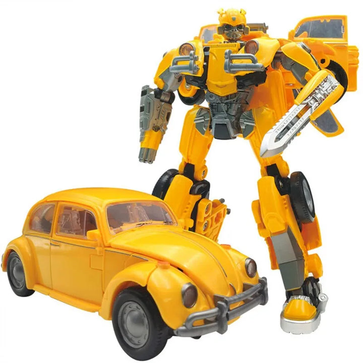 "Optimus Prime Actionfigur, 18 cm, verwandelt sich in Roboterauto, detailreiches Design, Sammlerstück für Transformers-Fans."