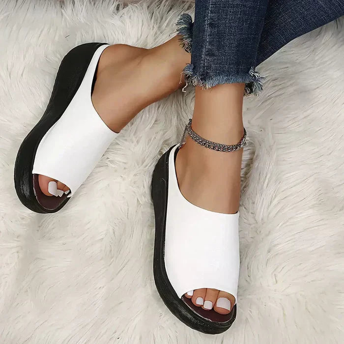 "Orthopädische Damen-Sandalen, Sommerkomfort, Fußschutz, rutschhemmende Sohle, elegante Farben, stilvoll, bequem"